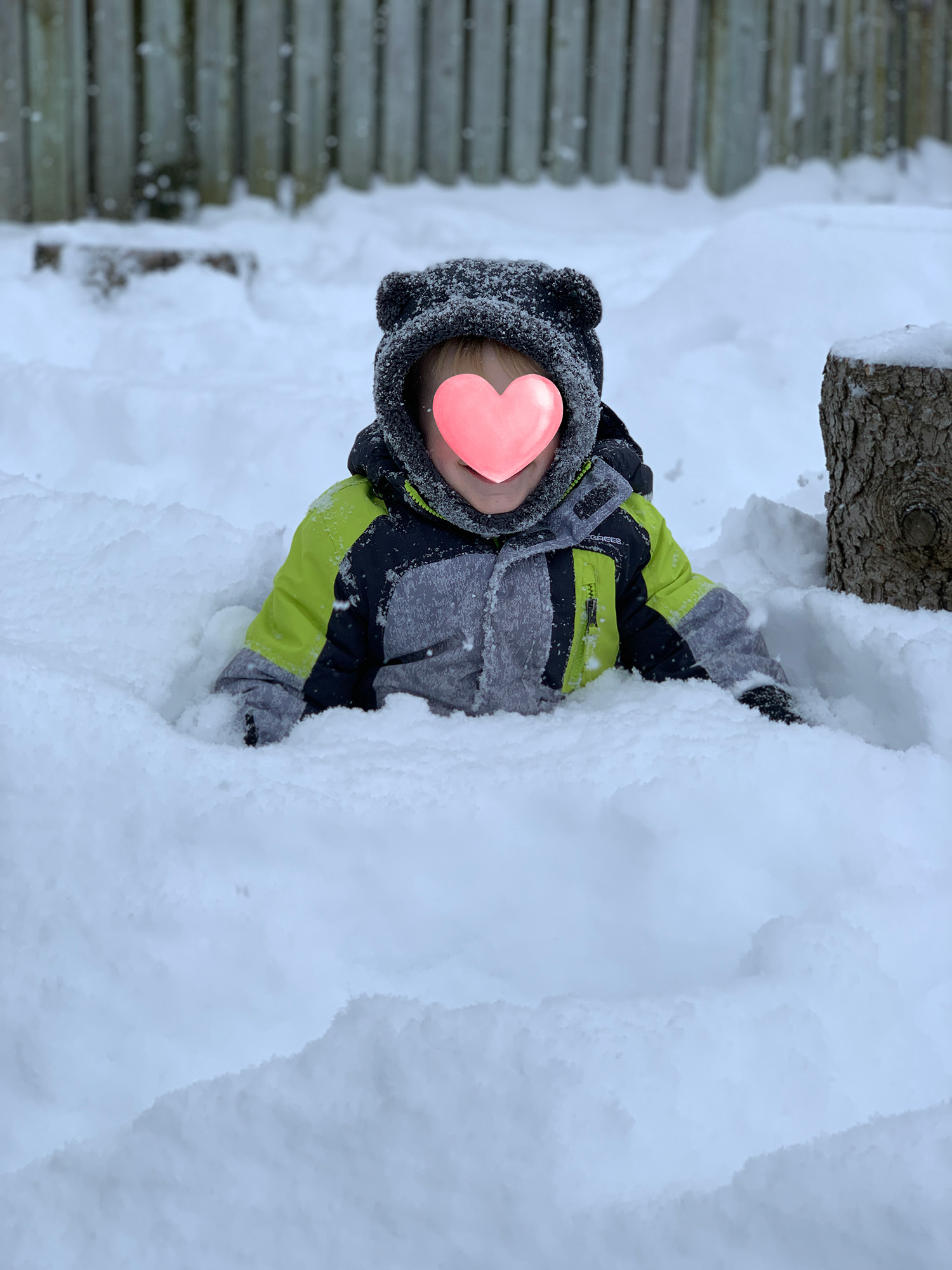 playing in the snow
