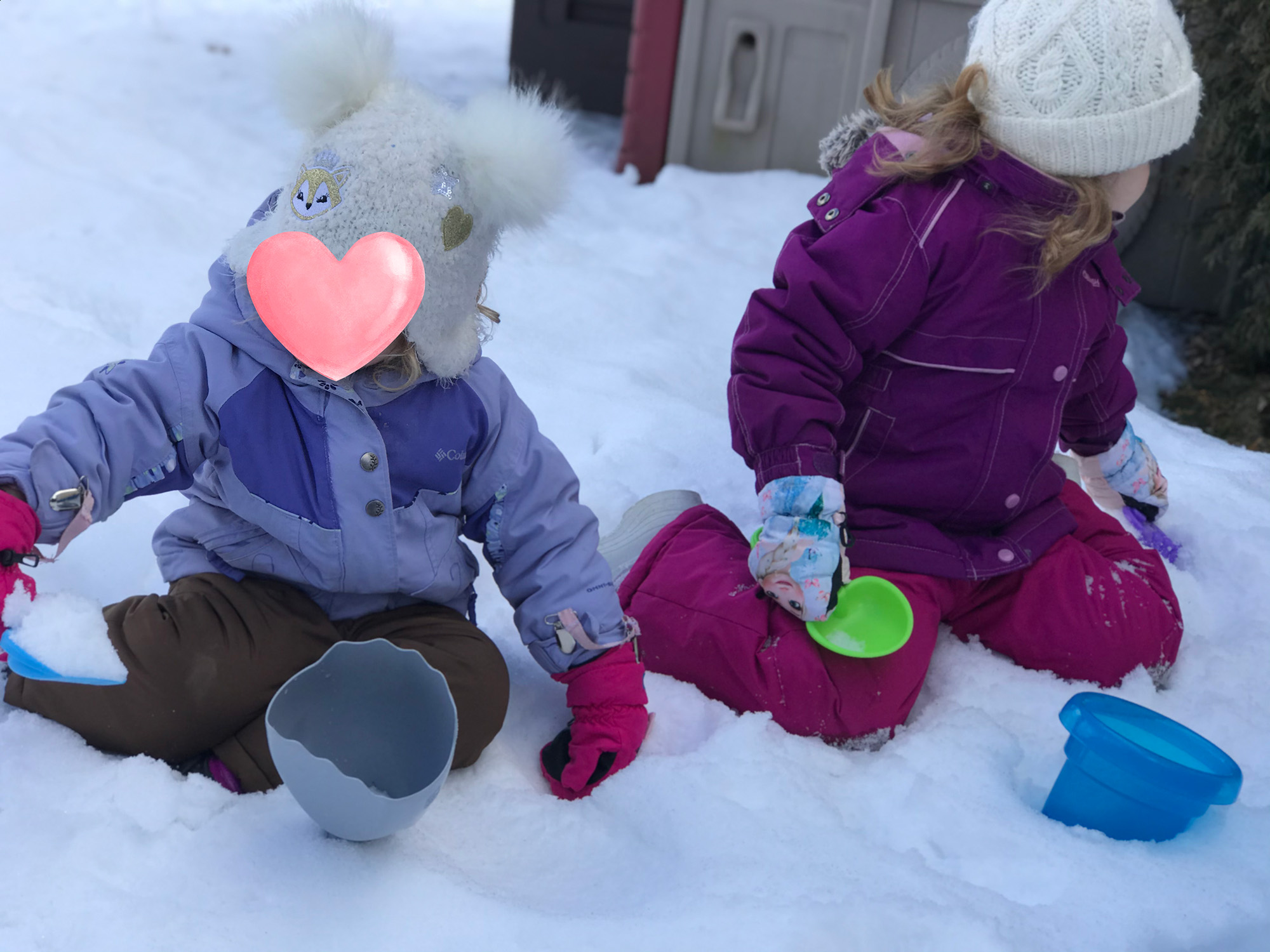playing in the snow