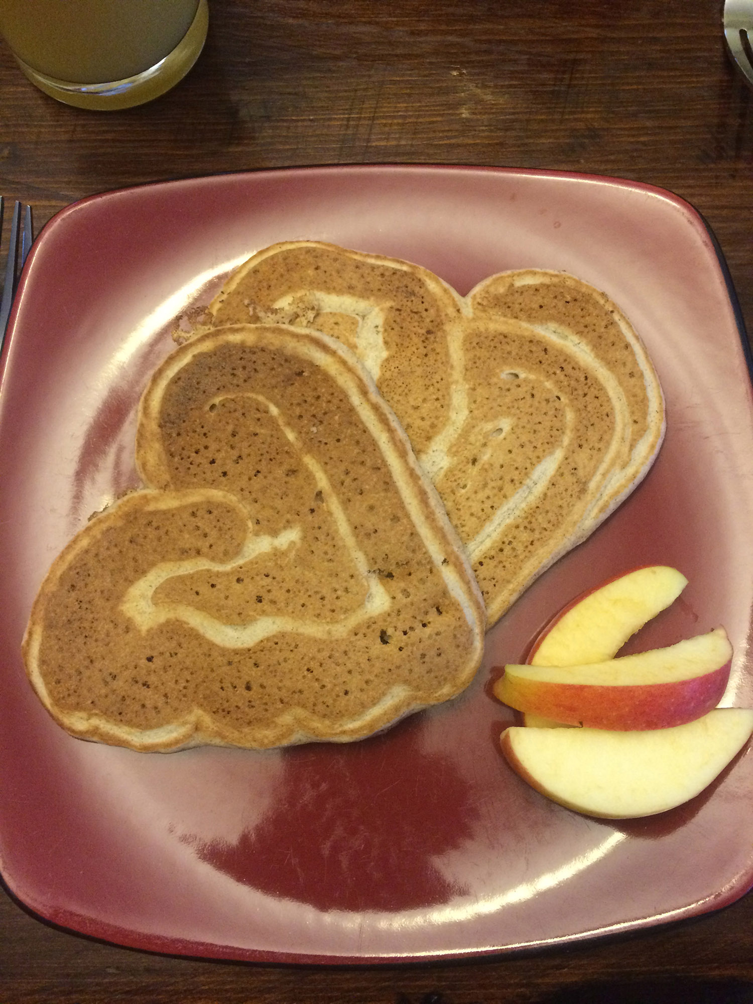 heart pancakes
