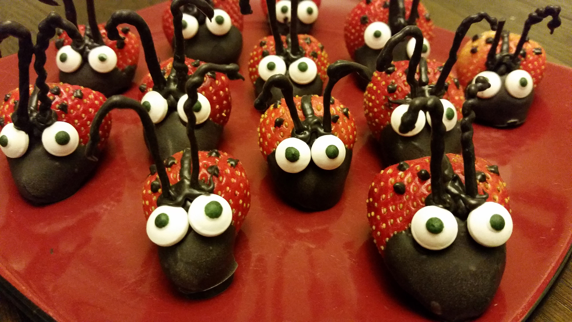 strawberry ladybugs